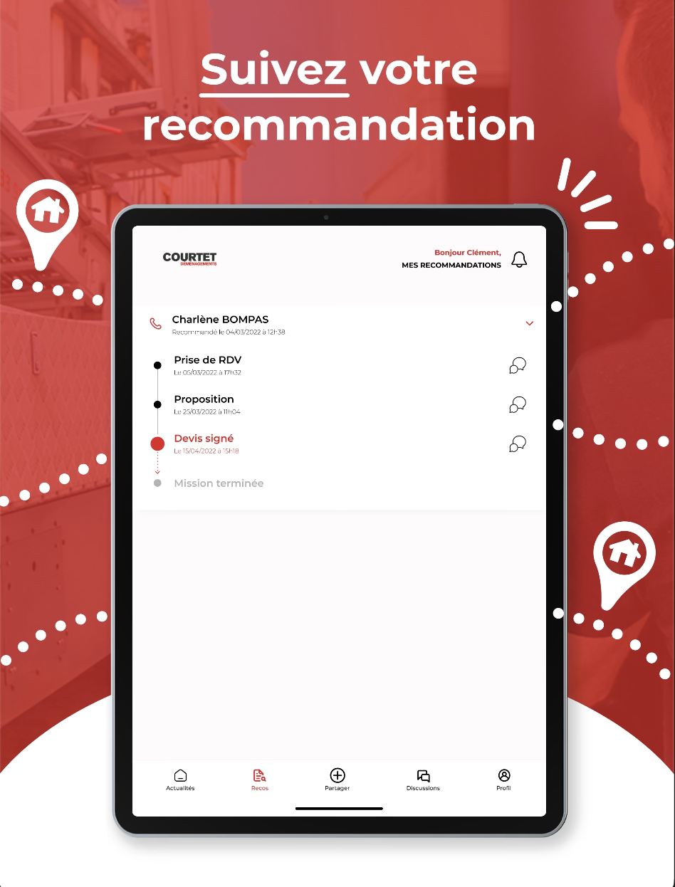 Application Courtet déménagement